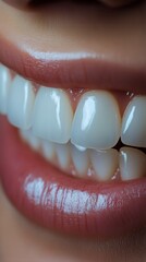 Smiling With Bright White Teeth and Healthy Gums During a Sunny Outdoor Setting