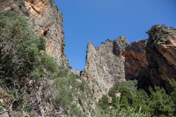 mountain and climbing routes of Sa Gubia, Bunyola, Mallorca, spain