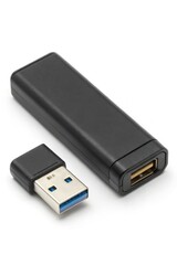 USB Storage Device and Adapter on White Background Generative AI