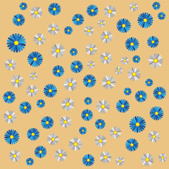 Floral background 13 for wrapping design, packaging or printing on textile, wallpaper. Vector illustration. Seamless pattern