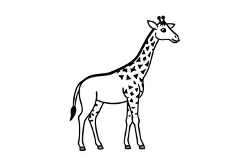 Obraz premium giraffe cartoon illustration