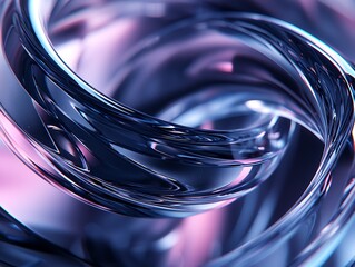 Abstract Swirling Liquid Blue Purple Background