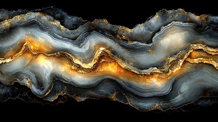 Fototapeta premium Abstract Swirling Marble Texture in Gold and Grey