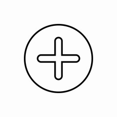 Obraz premium Add circle icon vector sign