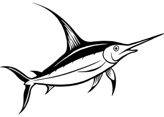 Fish vector illustration with marine wildlife and aquatic elements
