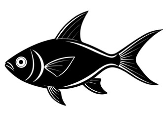 Vector illustration of a fish isolated on a white background