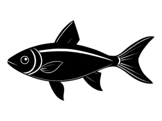 Fototapeta premium Vector illustration of a fish in water on a white background