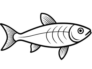 Vector illustration of a fish on a white background
