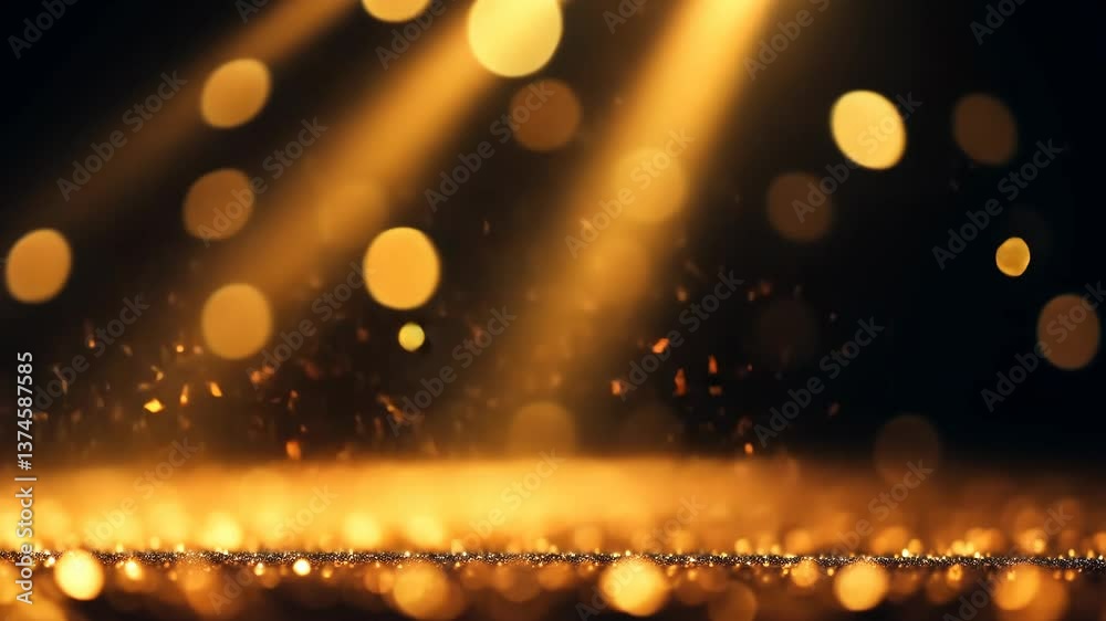 Aufkleber a blurry image of a light shining on a dark background. the light is creating a pattern of circles