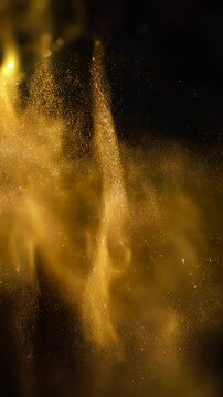 Golden Dust Particles in Air