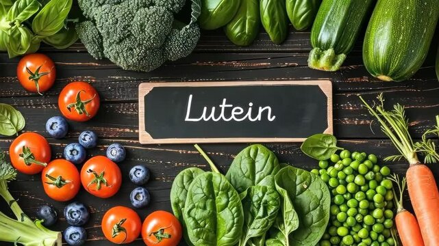 Foods contain lutein on the table. Selective focus. food.