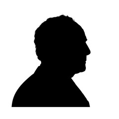 silhouette of an old man, old man - vector illustration	