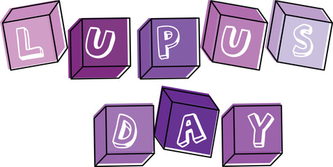 lupus day text lettering illustration typography , world lupus day calligraphy, Purple theme, Lupus support, Elegant script, Awareness typography, Health advocacy, Autoimmune disorder, Positive