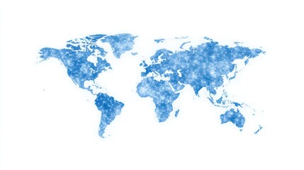 Fototapeta premium Global Network: A World Map of Interconnections