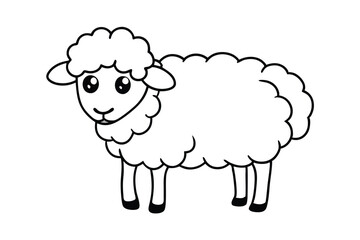 vector illustration of sheep