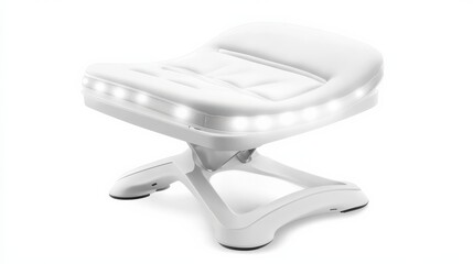 Stylish Modern White Stool with LED Lights, Ideal for Contemporary Interiors, Lounges, or Home Decor to Enhance any Space with Functionality and Aesthetic Appeal