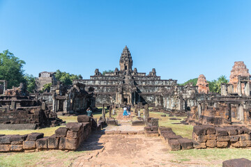 Naklejka premium Bakong Temple, Angkor Wat, ancient temples, Khmer civilization, Cambodia