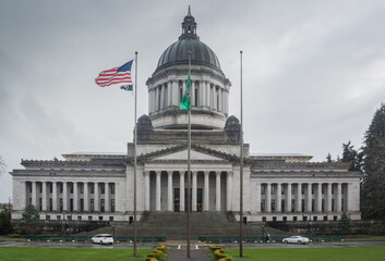 Obraz premium Olympia, USA (WA) - 3/21/2025: Washington State Capitol Legislative Building Temple of Justice
