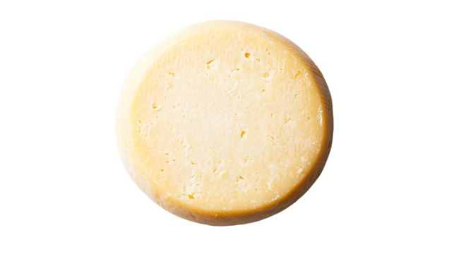 Round cheese wheel, dairy product, cooking ingredient, cut out transparent