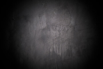 Old wall texture cement dark black gray background abstract grey color design are light with white gradient background.