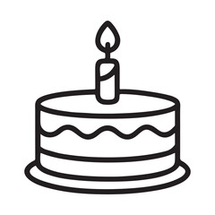 Celebratory birthday cake with a candle