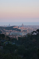 Naklejka premium View of residential buildings from the mountain