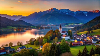 Gmund am Tegernsee: Bavarian Lakeside Charm - Picturesque German Village Scenery