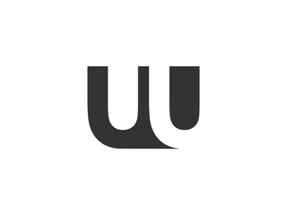 UU creative geometric initial based modern and minimal logo. Letter u u trendy fonts.
