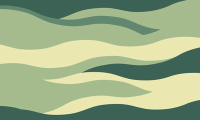 Abstract green and beige wavy pattern.  Serene, flowing design ideal for backgrounds, website headers, or textile prints. Evokes nature, tranquility, and organic movement.