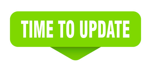 time to update sticker. time to update sign on transparent background