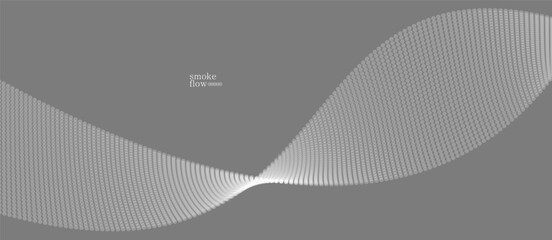Abstract vector smoke background, wave of flowing circles particles, grey abstract illustration, smooth and soft design, relaxing image.