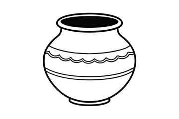white vase isolated on white