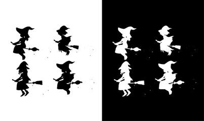 witches silhouette illustration vector, country, vector, illustration, world, continent, border, geography, outline, state, travel, bus, art, design, silhouettes, silhouette, design, icon,