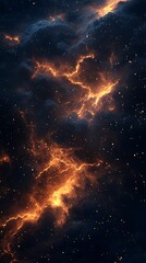 Thunder and lightning create a beautiful night sky display picture