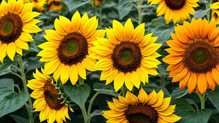 Fototapeta premium sunflowers in the field