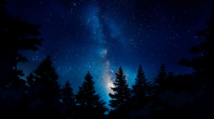 Fototapeta premium Illustration of the milky way in the night sky