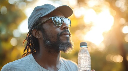Staying hydrated is crucial for outdoor exercise, especially in the summer sun, promoting health and wellness in fitness routines.