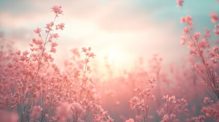Floral abstract background in pastel hues
