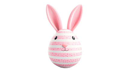 Obraz premium Colorful striped bunny decoration for spring festivities