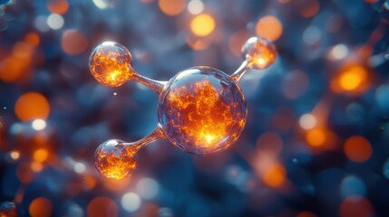 Exploration of vibrant molecular structures illuminated by energetic particles in a dynamic scientific landscape