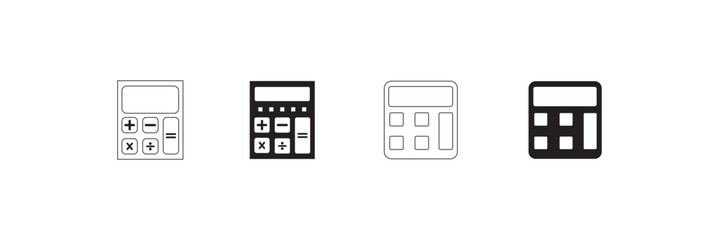 Fototapeta premium Accounting calculator icon. calculator vector