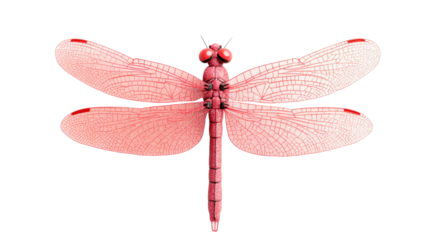 Colorful dragonfly with translucent wings showcasing intricate details