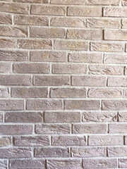 White Textured Brick Wall Indoors, Daytime Light, Minimal Background For Design Or Branding, Concept Of Modern Interior, Business Use In Real Estate, Marketing, Architecture, Eco-Friendly Trends