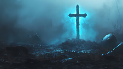 Fototapeta premium ancient battleworn sword