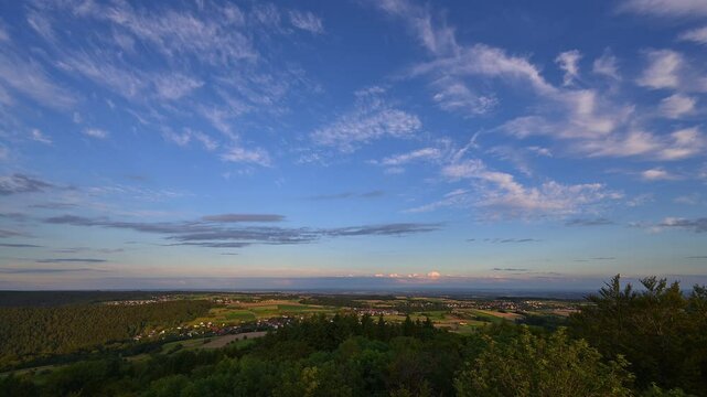 Blick, Katzenbuckel, Berg, Waldkatzenbach, Waldbrunn, Odenwald, Neckar Odenwald Kreis, Baden-W&uuml;rttemberg, Deutschland, Europa