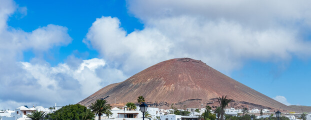 Scenic View of Volcanic Mountain in Lanzarote