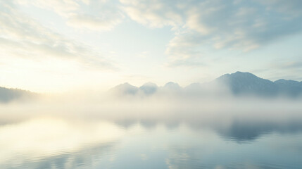 Fototapeta premium sunrise over the lake