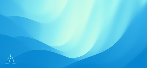 Blue abstract ocean seascape. Sea surface. Realistic landscape with waves. Nature background. Cover design template. 3d vector illustration for banner, flyer, poster or brochure.