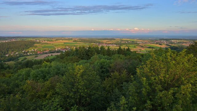 Blick, Katzenbuckel, Berg, Waldkatzenbach, Waldbrunn, Odenwald, Neckar Odenwald Kreis, Baden-W&uuml;rttemberg, Deutschland, Europa