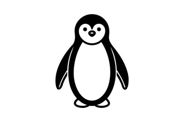 penguin on white background © Dipok